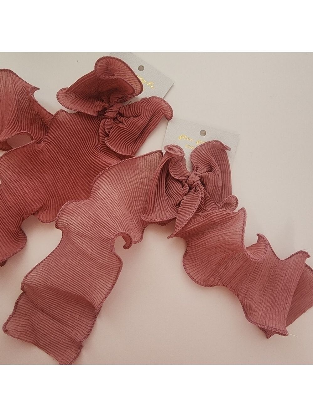 NWT Free People Rizzo Crinkled Bow Rusty Pink - Picture 6 of 13